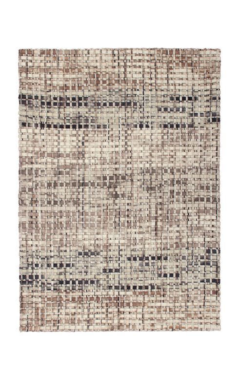 14876 Wollteppich Handgewebt Filz Taupe 80x150 cm - Froschkönig24