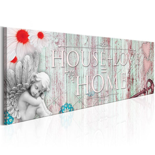 Wandbild - Home: House + Love