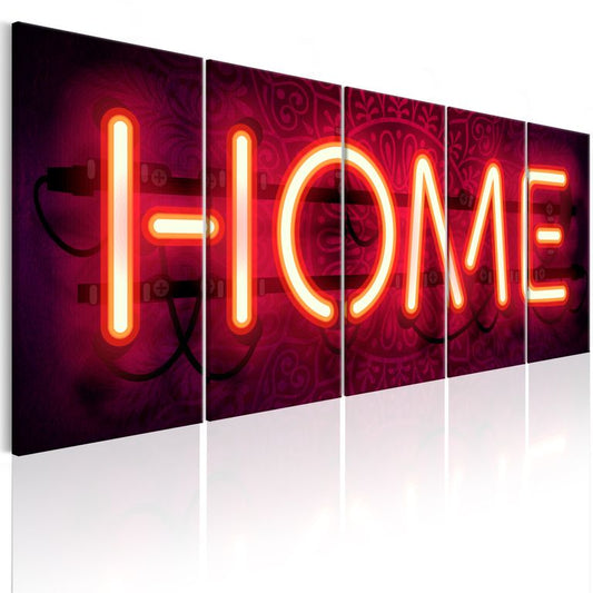 Wandbild - Home Neon