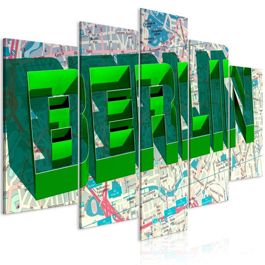 Wandbild - Green Berlin (5 Parts) Wide