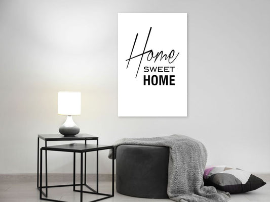 Wandbild - Black and White: Home Sweet Home (1 Part) Vertical