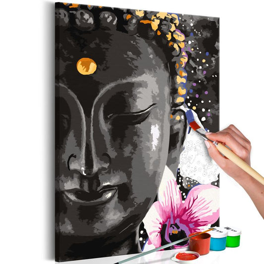 Malen nach Zahlen - Buddha and Flower 40x60 cm