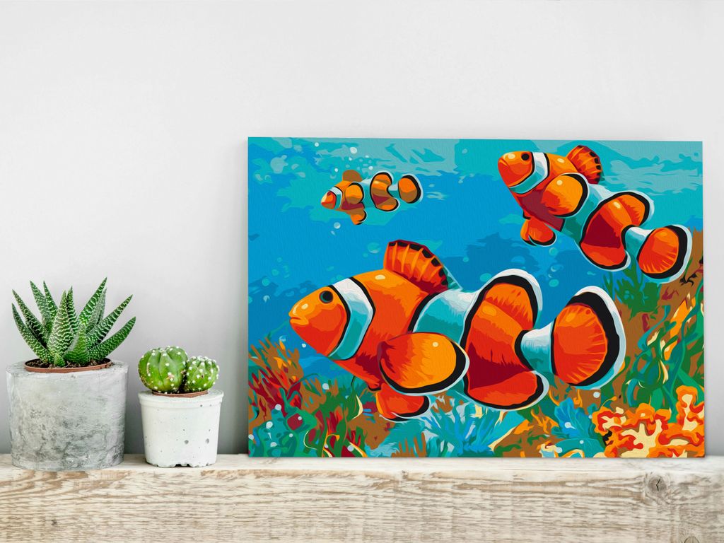 Malen nach Zahlen - Gold Fishes 60x40 cm