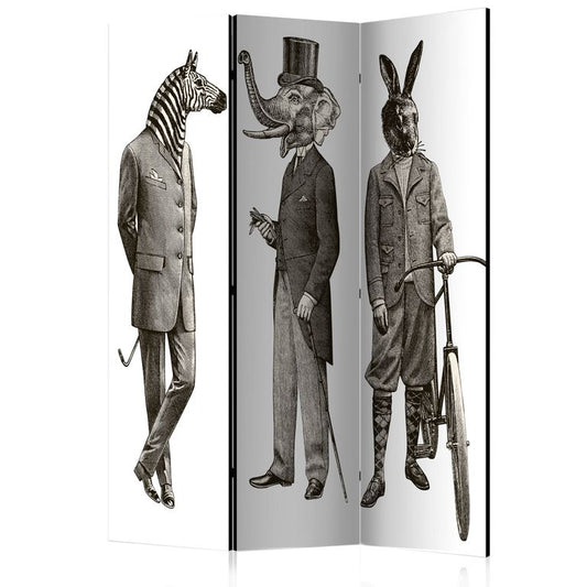 3-teiliges Paravent - Elegant Zoo [Room Dividers] 135x172 cm