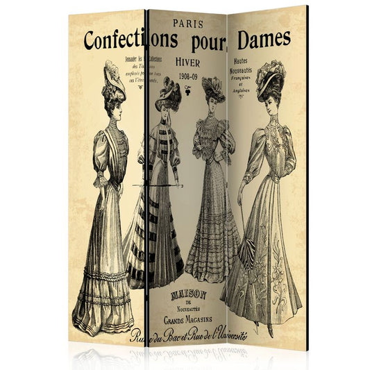 3-teiliges Paravent - Confections pour Dames [Room Dividers] 135x172 cm