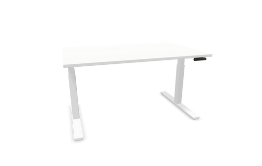 eModel 3.0 Schreibtisch, elektrisch höhenverstellbar, 140-200x90 cm (BxT), Gestell: Weiß