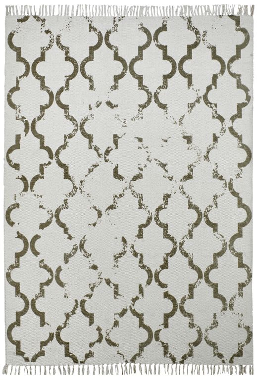 19009 Baumwollteppich Handgefertigt Taupe 160x230 cm - Froschkönig24