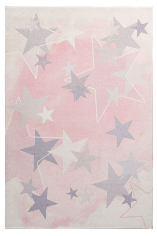 My Stars Teppich mit Print, verschiedene Größen, handgetuftet, Pink