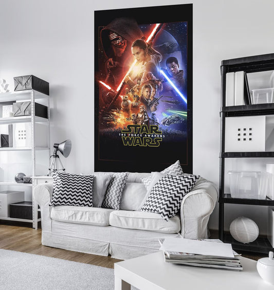 Vlies Fototapete - Star Wars EP7 Official Movie Poster - Größe 120 x 200 cm